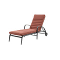Adjustable Outdoor Lounge Chair with Cushioned Seat and Wheeled Base